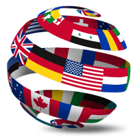 World Globe Flags