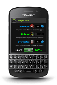 Charger Alert for BlackBerry Q10