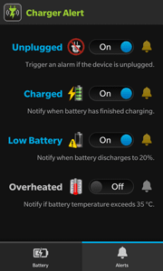 Charger Alert 3.0 Alerts Screenshot